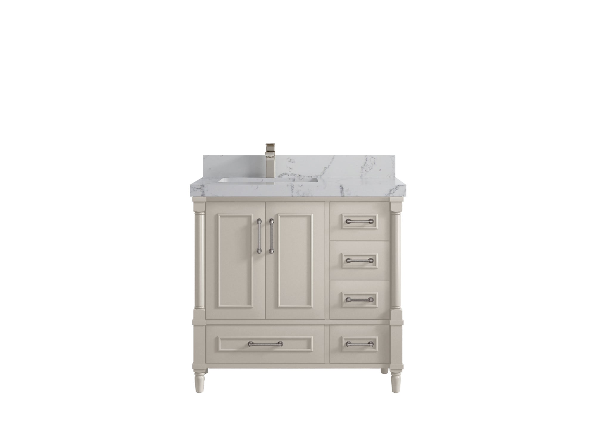 Aberdeen 36 in. W x 22 in. D Left Offset Sink Bathroom Vanity