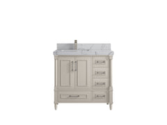Aberdeen 36 in. W x 22 in. D Left Offset Sink Bathroom Vanity - photo 40