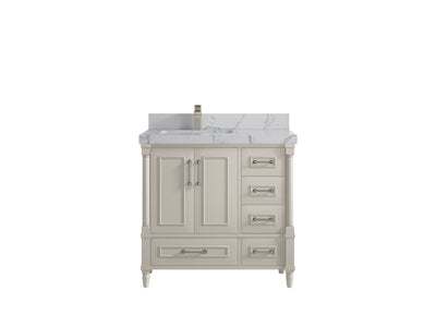 Aberdeen 36 in. W x 22 in. D Left Offset Sink Bathroom Vanity