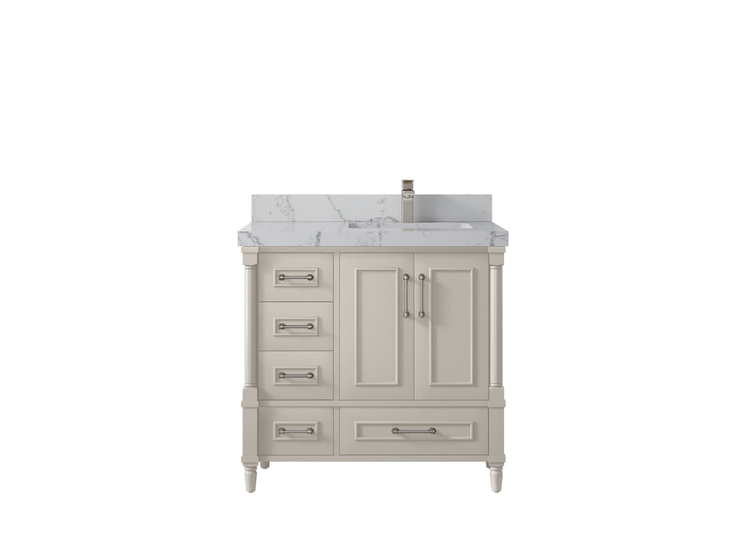 Aberdeen 36 in. W x 22 in. D Right Offset Sink Bathroom Vanity