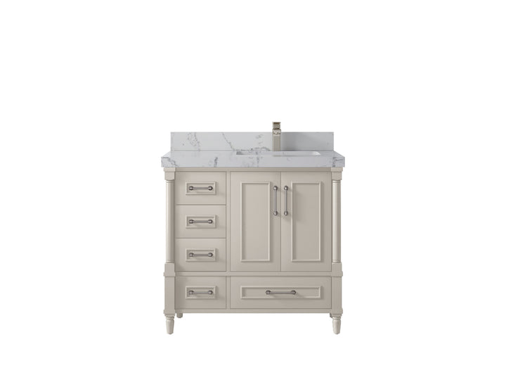 Aberdeen 36 in. W x 22 in. D Right Offset Sink Bathroom Vanity - photo 40