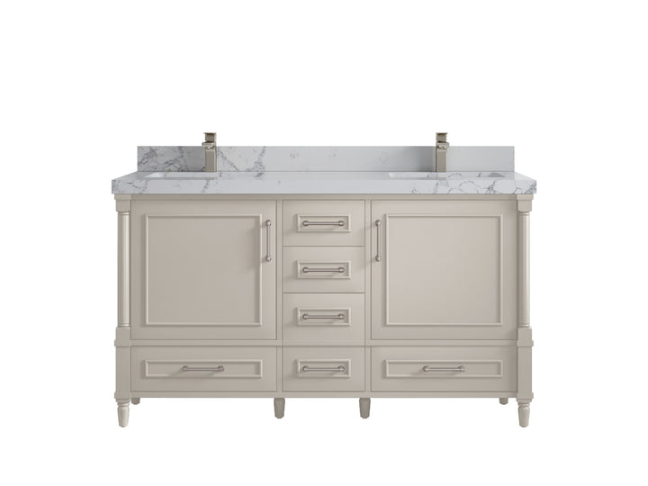 Aberdeen 60 in. W x 22 in. D Double Sink Bathroom Vanity - photo 41