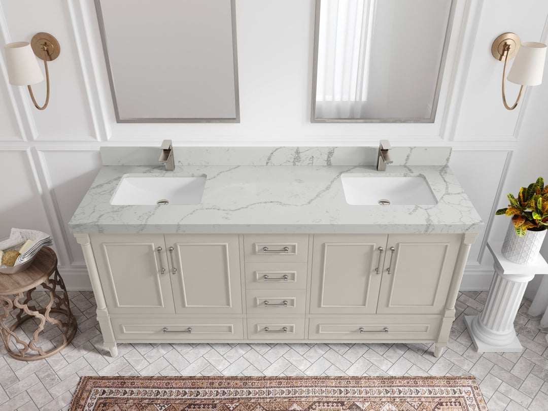 Aberdeen 72 in. W x 22 in. D Double Sink Bathroom Vanity