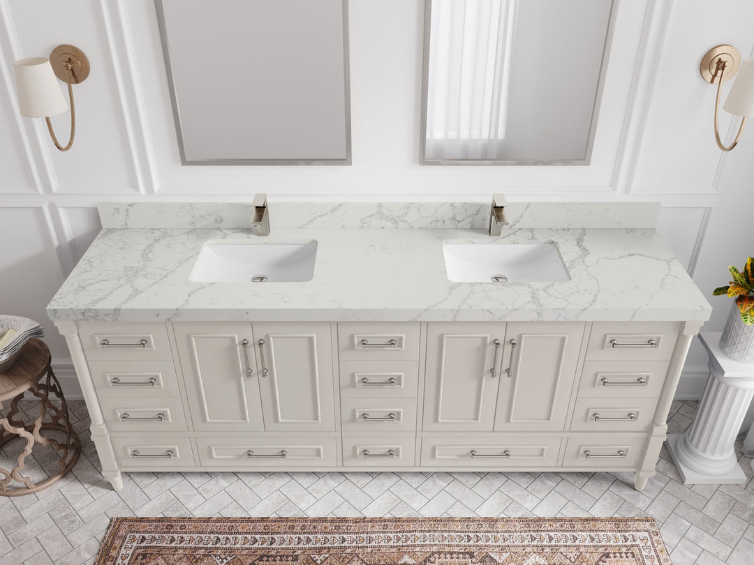 Aberdeen 84 in. W x 22 in. D Double Sink Bathroom Vanity