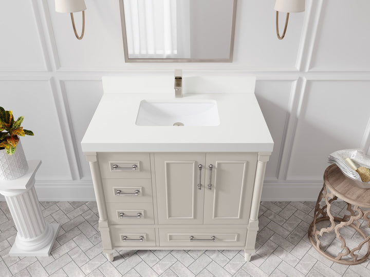 Aberdeen 36 in. W x 22 in. D Center Sink Bathroom vanity - photo 41