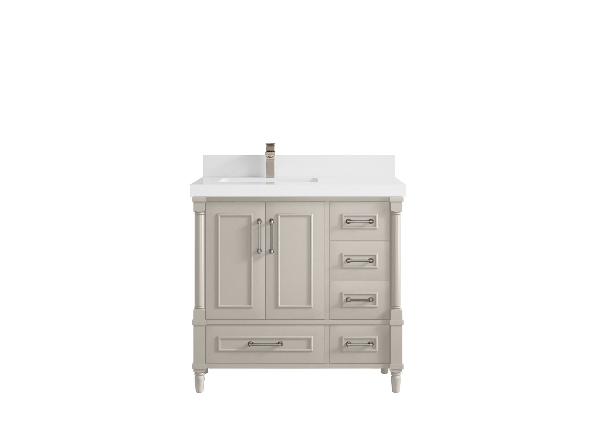 Aberdeen 36 in. W x 22 in. D Left Offset Sink Bathroom Vanity