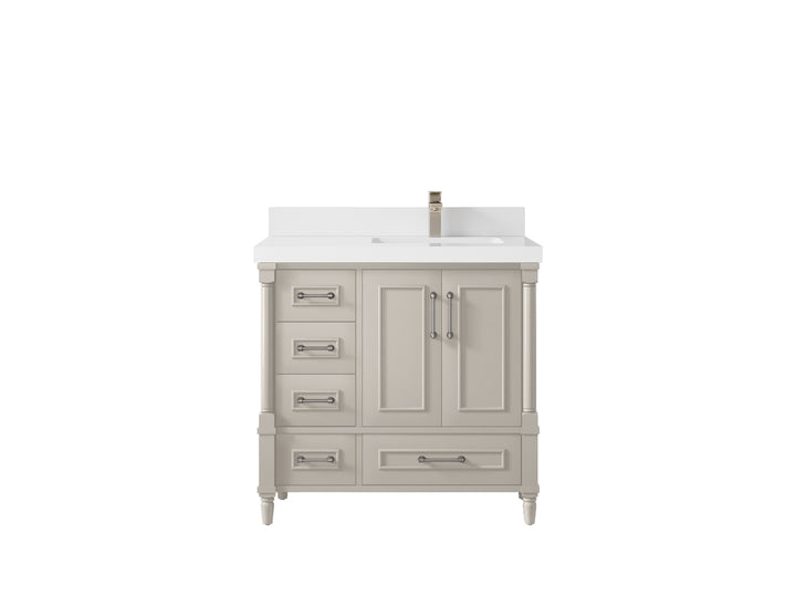 Aberdeen 36 in. W x 22 in. D Right Offset Sink Bathroom Vanity - photo 42
