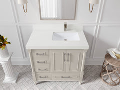 Aberdeen 36 in. W x 22 in. D Right Offset Sink Bathroom Vanity - photo 41