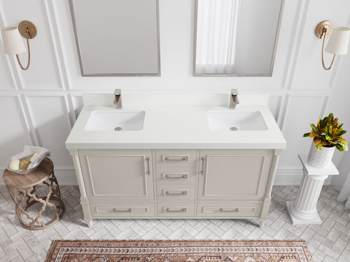 Aberdeen 60 in. W x 22 in. D Double Sink Bathroom Vanity - photo 42