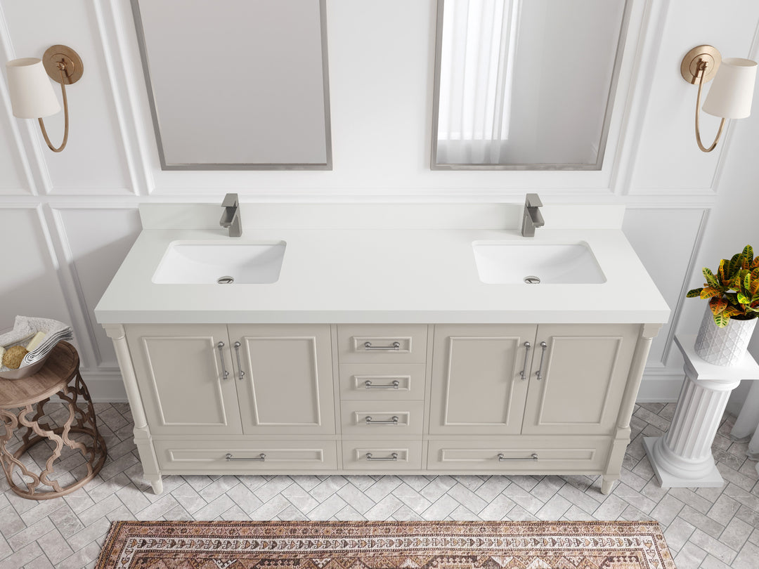 Aberdeen 72 in. W x 22 in. D Double Sink Bathroom Vanity