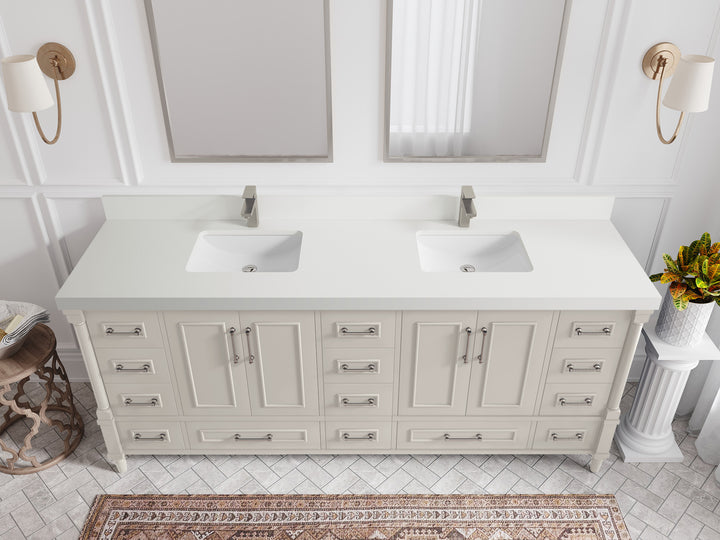 Aberdeen 80 in. W x 22 in. D Double Sink Bathroom Vanity - photo 42