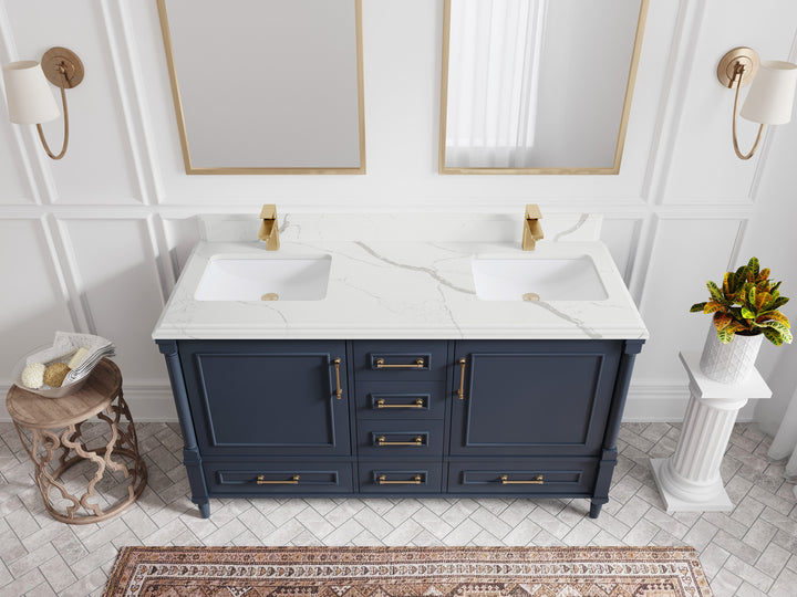 Aberdeen 60 in. W x 22 in. D Double Sink Bathroom Vanity - photo 23