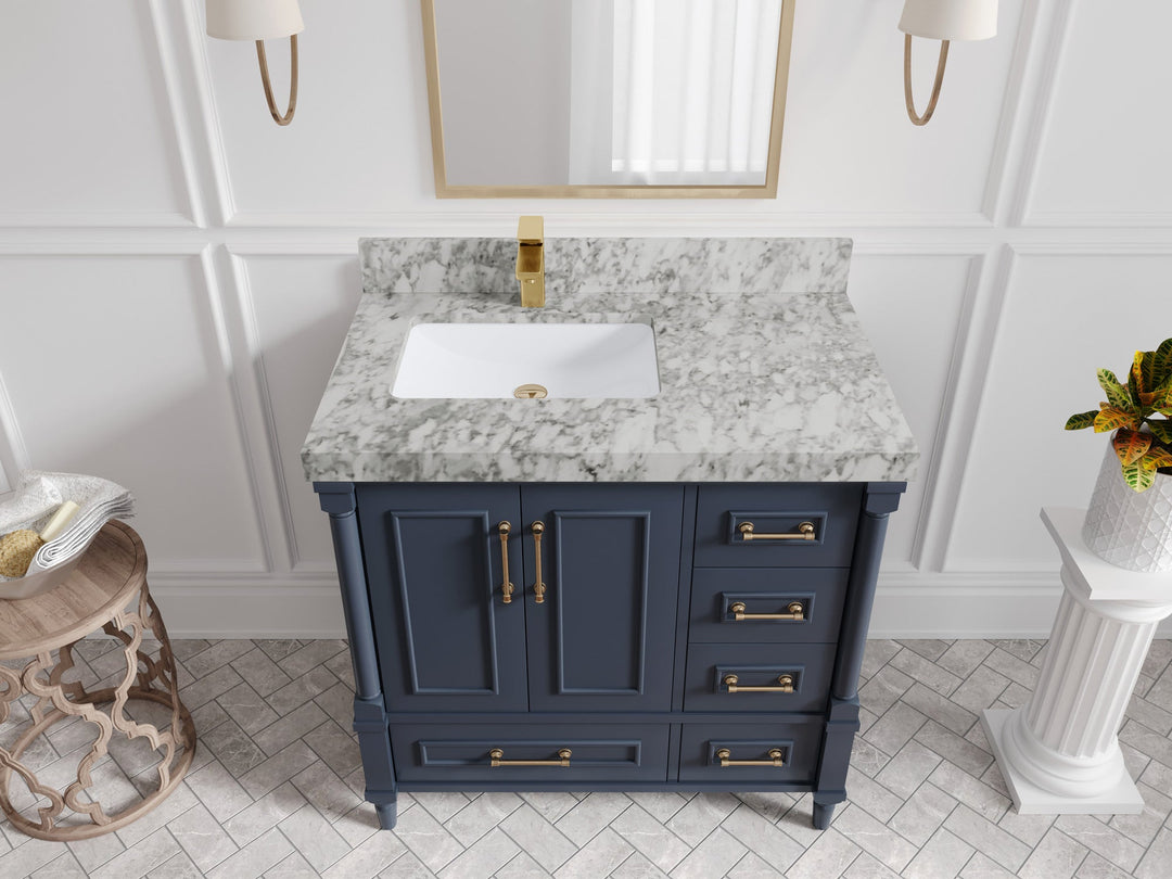 Aberdeen 36 in. W x 22 in. D Left Offset Sink Bathroom Vanity