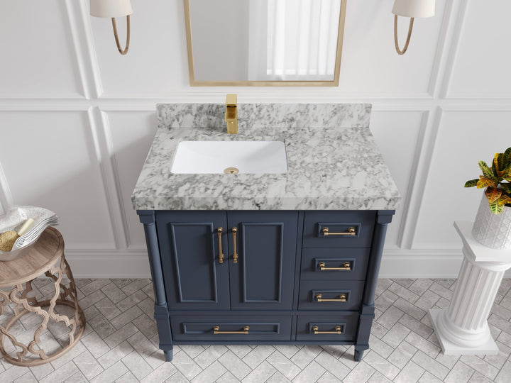 Aberdeen 36 in. W x 22 in. D Left Offset Sink Bathroom Vanity - photo 15