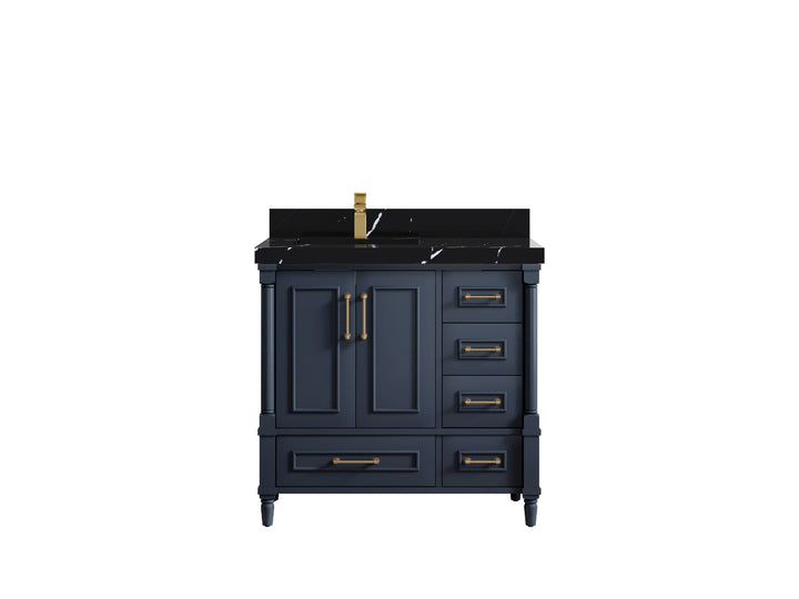 Aberdeen 36 in. W x 22 in. D Left Offset Sink Bathroom Vanity - photo 8