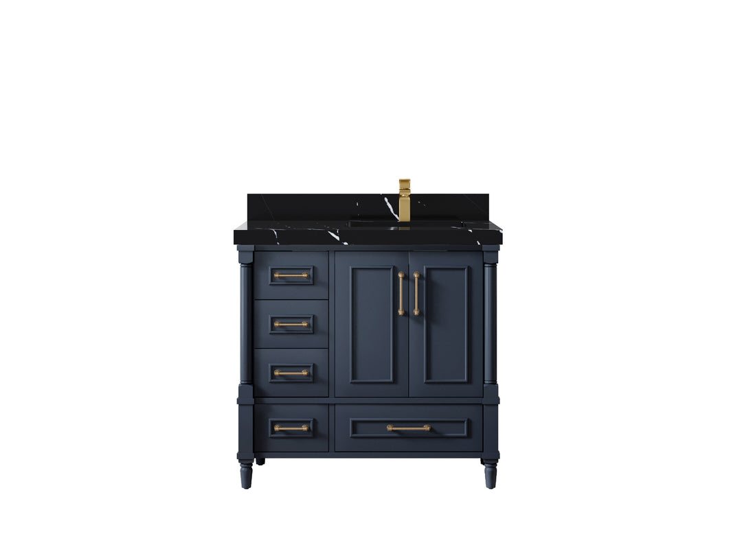 Aberdeen 36 in. W x 22 in. D Right Offset Sink Bathroom Vanity