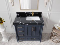 Aberdeen 36 in. W x 22 in. D Right Offset Sink Bathroom Vanity - photo 9