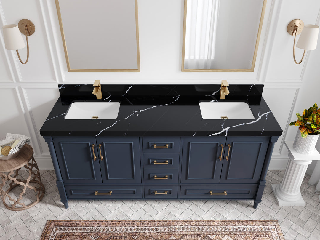 Aberdeen 72 in. W x 22 in. D Double Sink Bathroom Vanity