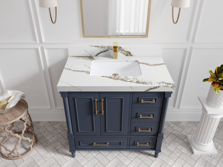 Aberdeen 36 in. W x 22 in. D Center Sink Bathroom Vanity - photo 9