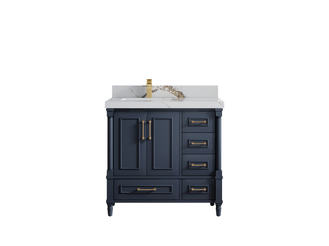 Aberdeen 36 in. W x 22 in. D Left Offset Sink Bathroom Vanity