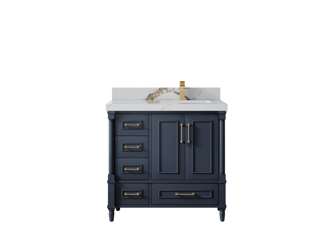 Aberdeen 36 in. W x 22 in. D Right Offset Sink Bathroom Vanity