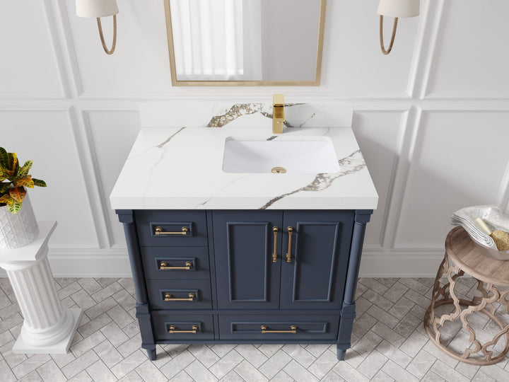 Aberdeen 36 in. W x 22 in. D Right Offset Sink Bathroom Vanity - photo 15