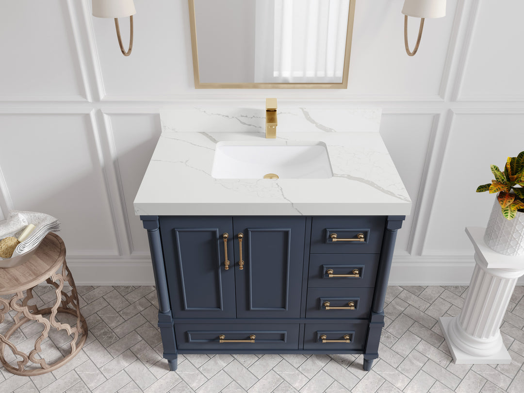 Aberdeen 36 in. W x 22 in. D Center Sink Bathroom Vanity