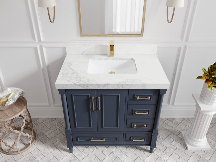Aberdeen 36 in. W x 22 in. D Center Sink Bathroom Vanity - photo 20