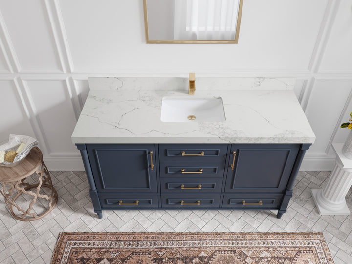 Aberdeen 60 in. W x 22 in. D Single Sink Bathroom Vanity - photo 13