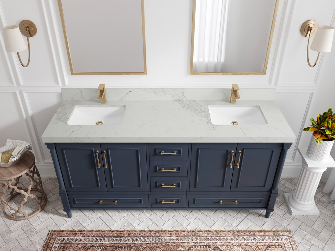 Aberdeen 72 in. W x 22 in. D Double Sink Bathroom Vanity