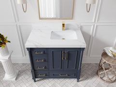 Aberdeen 36 in. W x 22 in. D Right Offset Sink Bathroom Vanity - photo 15
