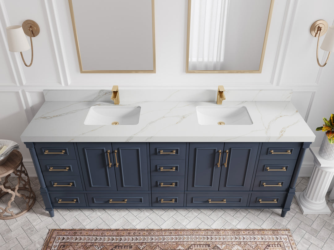 Aberdeen 84 in. W x 22 in. D Double Sink Bathroom Vanity
