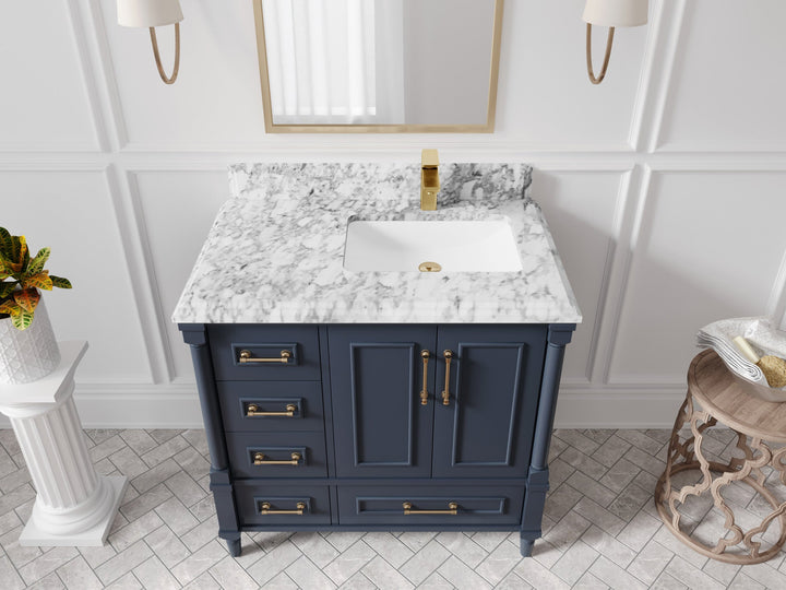 Aberdeen 36 in. W x 22 in. D Right Offset Sink Bathroom Vanity - photo 31