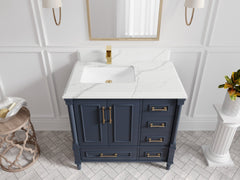 Aberdeen 36 in. W x 22 in. D Left Offset Sink Bathroom Vanity - photo 19