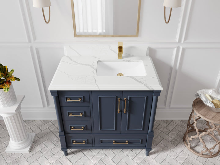 Aberdeen 36 in. W x 22 in. D Right Offset Sink Bathroom Vanity - photo 20