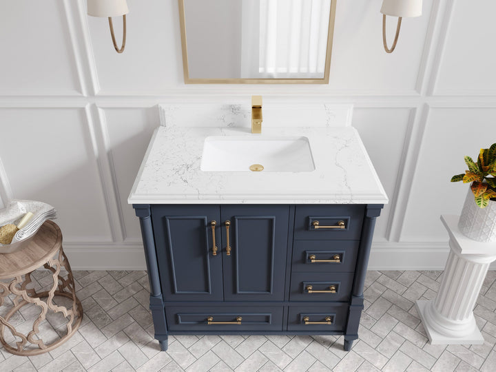 Aberdeen 36 in. W x 22 in. D Center Sink Bathroom Vanity - photo 24