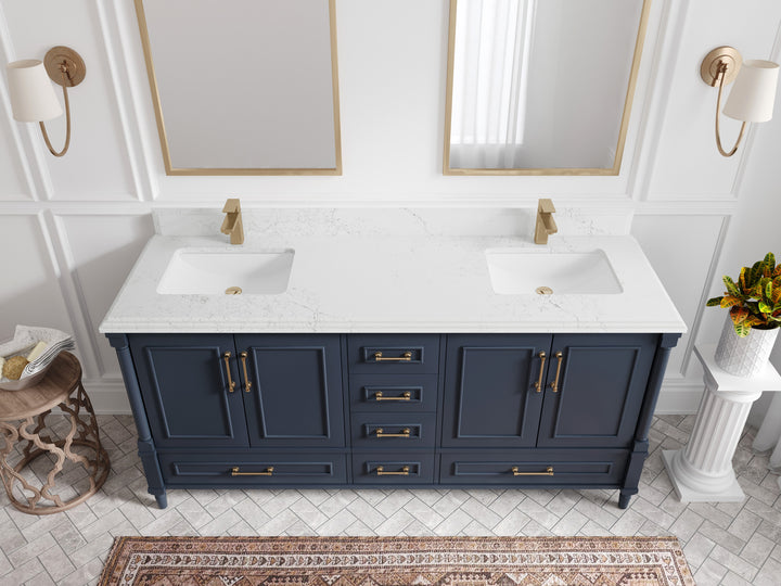 Aberdeen 72 in. W x 22 in. D Double Sink Bathroom Vanity - photo 23