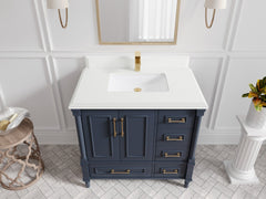 Aberdeen 36 in. W x 22 in. D Center Sink Bathroom Vanity - photo 26