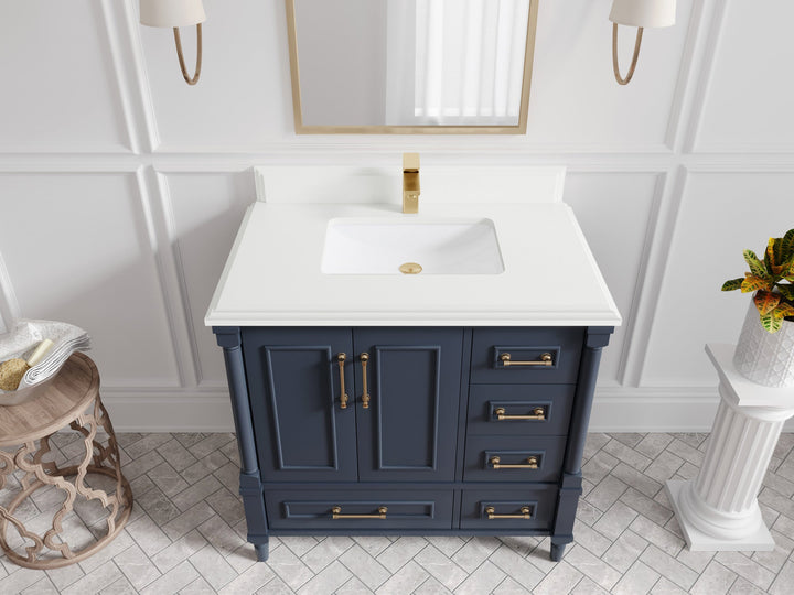 Aberdeen 36 in. W x 22 in. D Center Sink Bathroom Vanity - photo 26