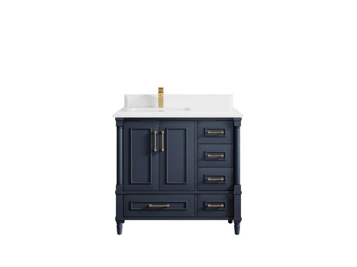 Aberdeen 36 in. W x 22 in. D Left Offset Sink Bathroom Vanity - photo 24