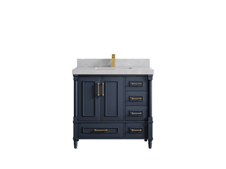 Aberdeen 36 in. W x 22 in. D Center Sink Bathroom Vanity - photo 29