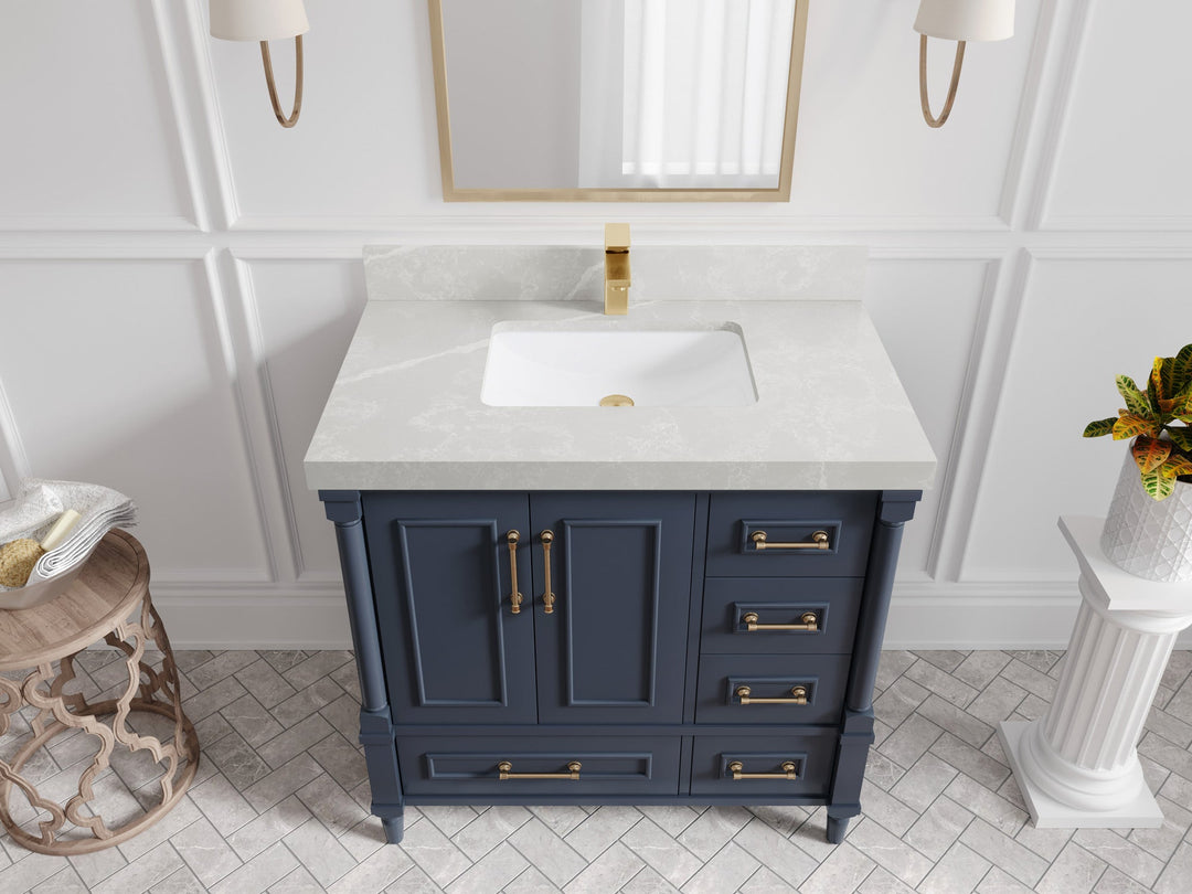 Aberdeen 36 in. W x 22 in. D Center Sink Bathroom Vanity