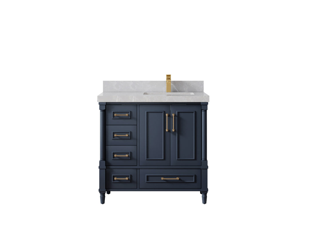 Aberdeen 36 in. W x 22 in. D Right Offset Sink Bathroom Vanity