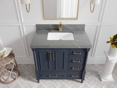 Aberdeen 36 in. W x 22 in. D Center Sink Bathroom Vanity - photo 32