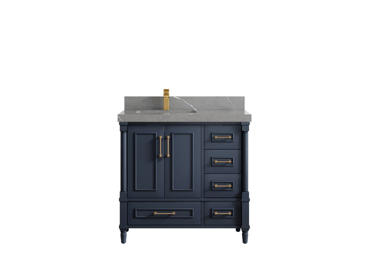 Aberdeen 36 in. W x 22 in. D Left Offset Sink Bathroom Vanity - photo 30
