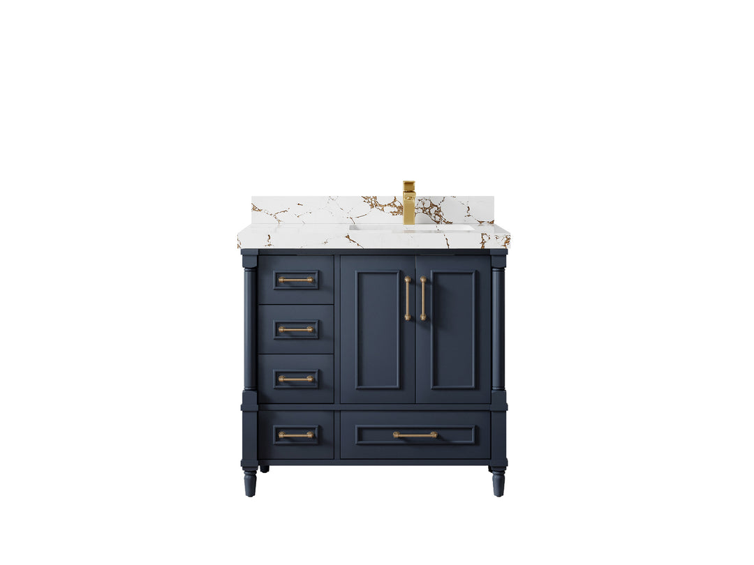 Aberdeen 36 in. W x 22 in. D Right Offset Sink Bathroom Vanity