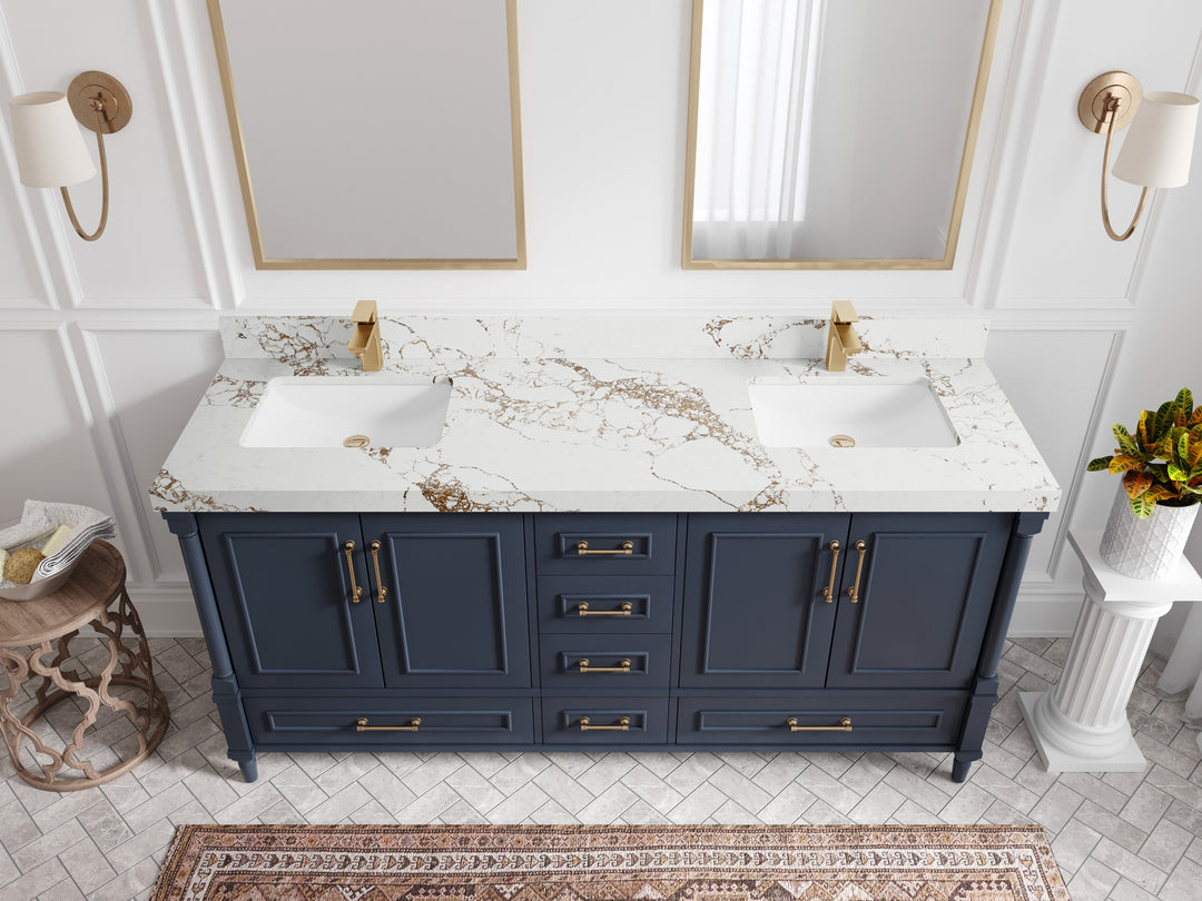 Aberdeen 72 in. W x 22 in. D Double Sink Bathroom Vanity