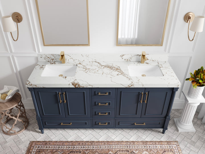 Aberdeen 72 in. W x 22 in. D Double Sink Bathroom Vanity - photo 35
