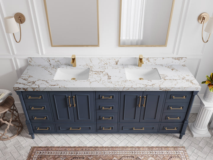 Aberdeen 84 in. W x 22 in. D Double Sink Bathroom Vanity - photo 35