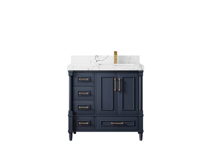 Aberdeen 36 in. W x 22 in. D Right Offset Sink Bathroom Vanity - photo 38